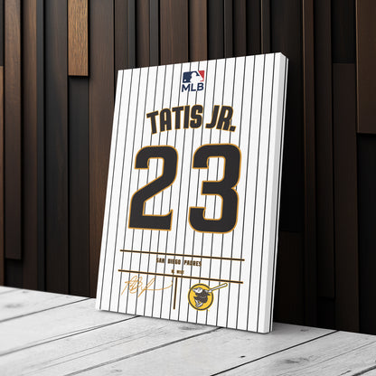 Fernando Tatís Jr. Padres Jersey Canvas Print | Wall Art Decor
