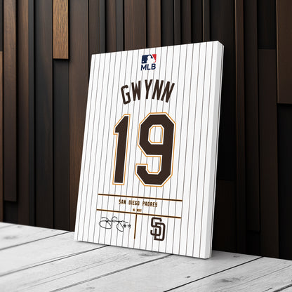 Tony Gwynn Jersey San Diego Padres Jersey Canvas Wall Art