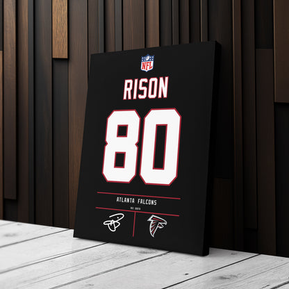 Andre Rison Atlanta Falcons Jersey Canvas Wall Art