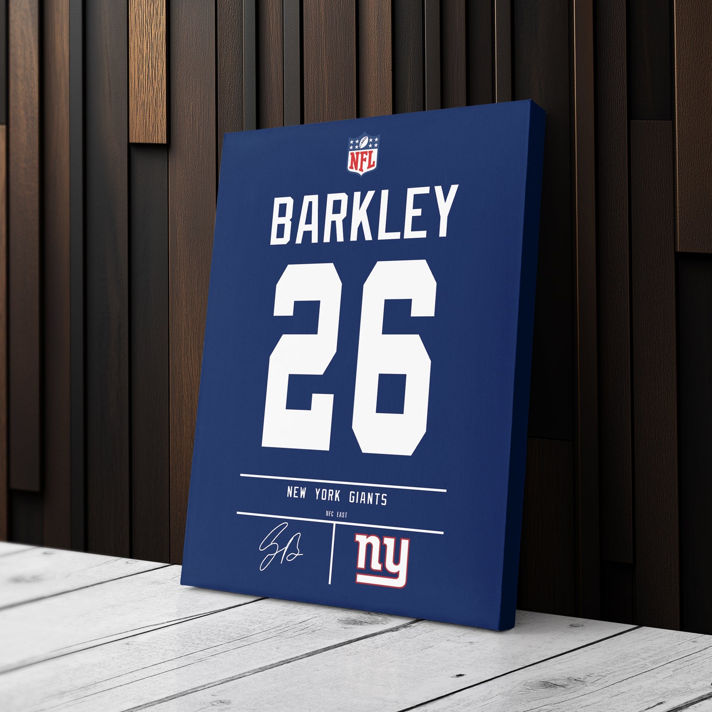 Saquon Barkley Giants Jersey Canvas Print | Wall Art Decor
