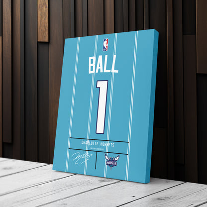 LaMelo Ball Hornets Jersey Canvas Print | Wall Art Decor