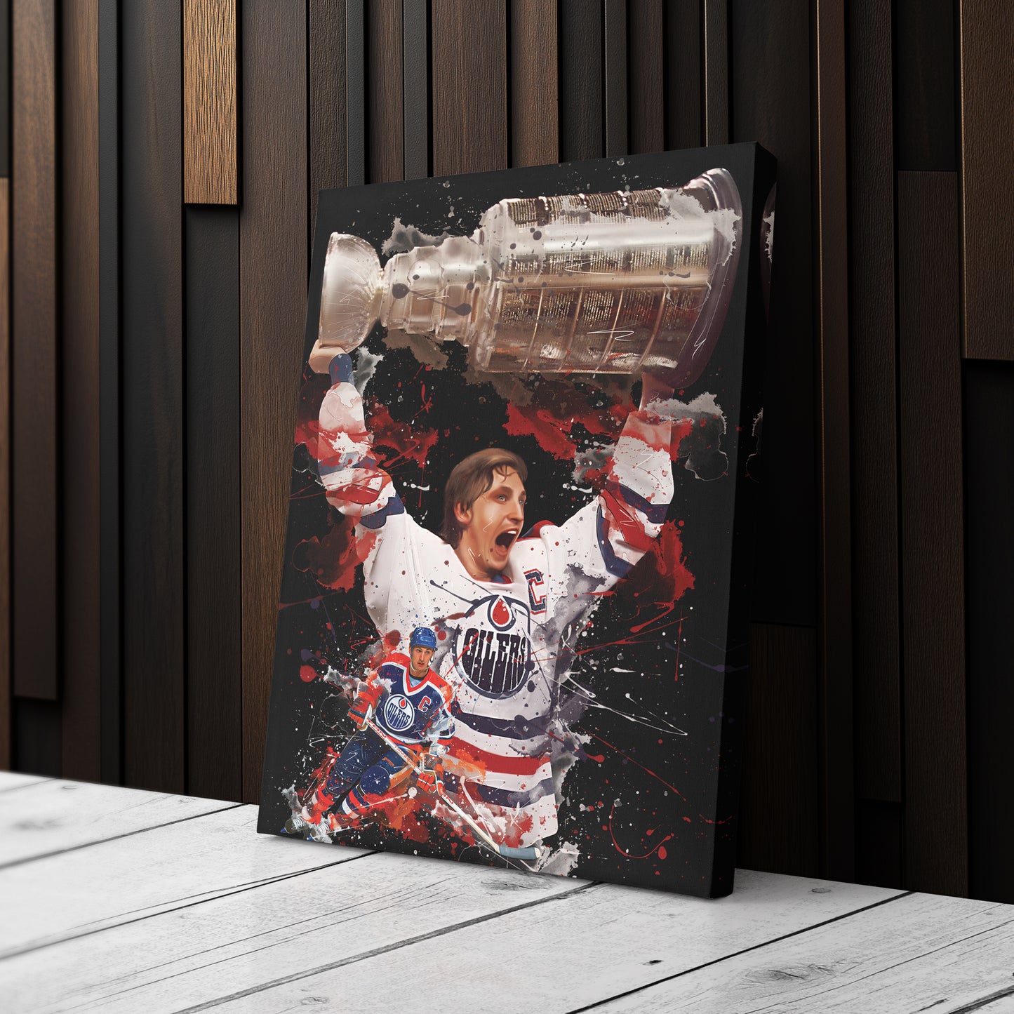 Wayne Gretzky Edmonton Oilers Canvas Print | NHL Hockey Wall Art