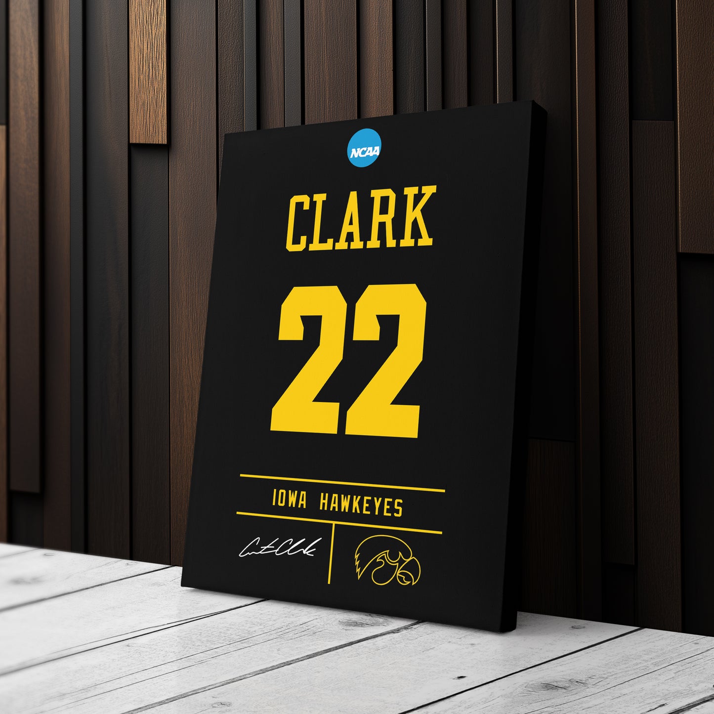Caitlin Clark Iowa Hawkeyes Jersey Canvas Wall Art