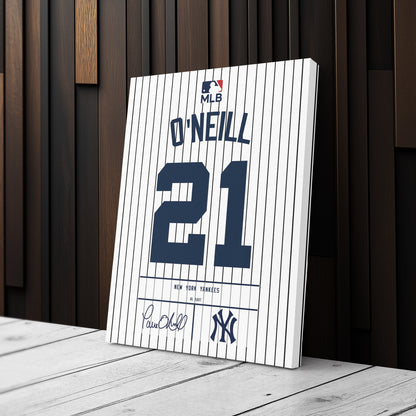 Paul O'Neill Yankees Jersey Canvas Print | Wall Art Decor