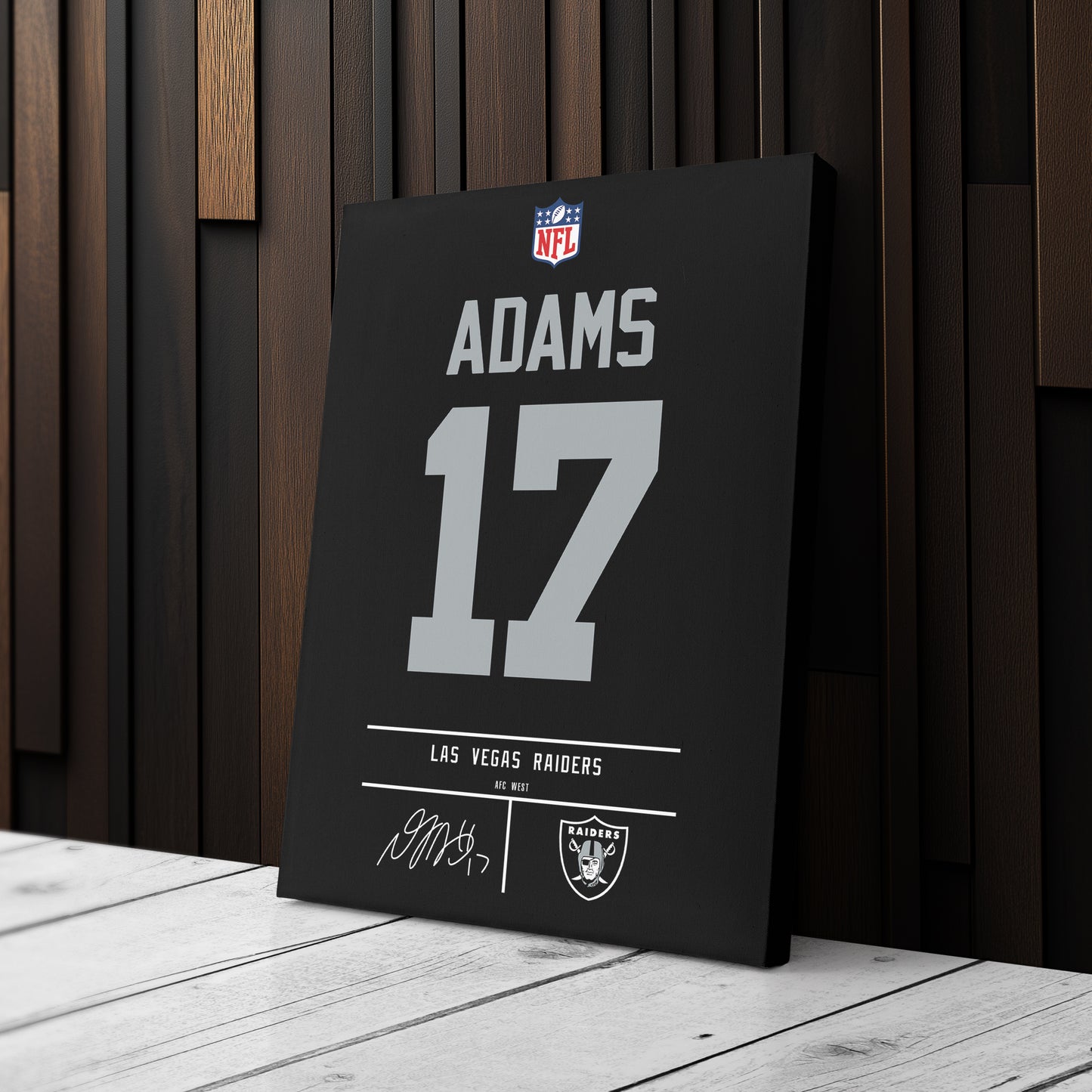 Davante Adams Raiders Jersey Canvas Print | Wall Art Decor