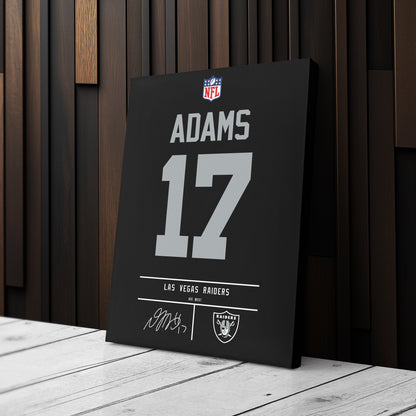 Davante Adams Raiders Jersey Canvas Print | Wall Art Decor