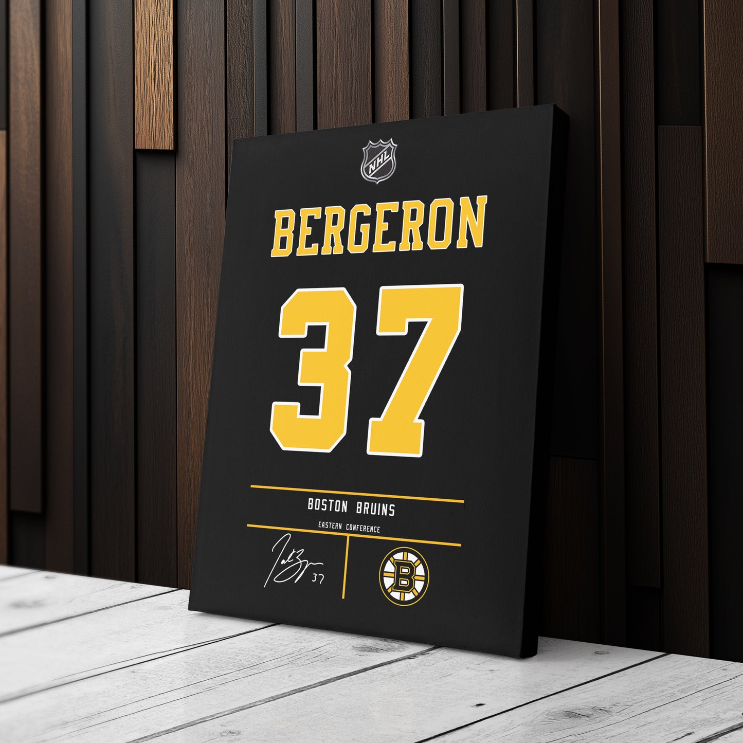 Patrice Bergeron Bruins Jersey Canvas Print | Wall Art Decor