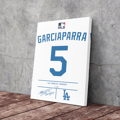 Nomar Garciaparra Dodgers Jersey Canvas Print | Wall Art Decor
