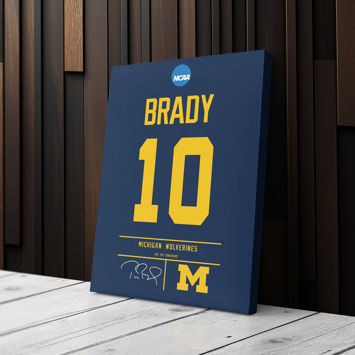 Tom Brady Wolverines Jersey Canvas Print | Wall Art Decor