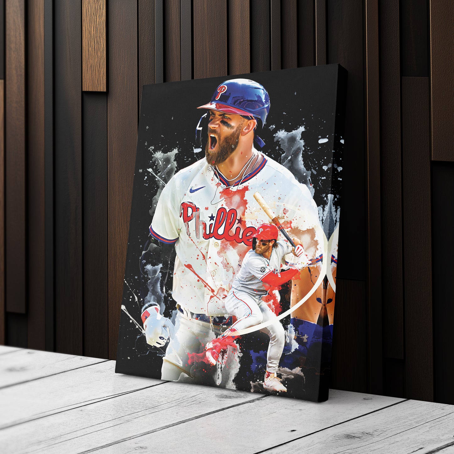 Bryce Harper Phillies Canvas Print | Philadelphia Baseball Wall Art