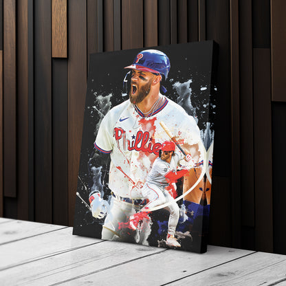 Bryce Harper Phillies Canvas Print | Philadelphia Baseball Wall Art