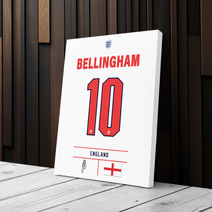 Jude Bellingham England Jersey Canvas Wall Art
