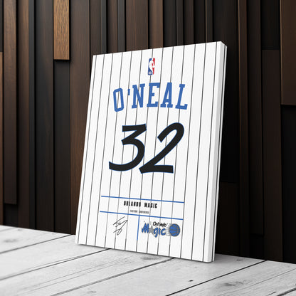 Shaquille O'Neal Magic Jersey Canvas Print | Wall Art Decor