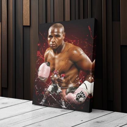 Floyd Mayweather Jr. Canvas Print | Boxing Champion Wall Art