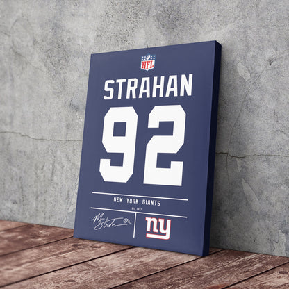 Michael Strahan Giants Jersey Canvas Print | Wall Art Decor