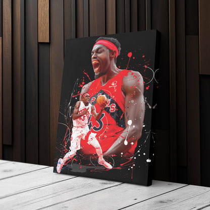 Pascal Siakam Raptors Canvas Print | Toronto Basketball Wall Art