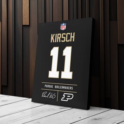 Brandon Kirsch Purdue Boilermakers Jersey Canvas Wall Art