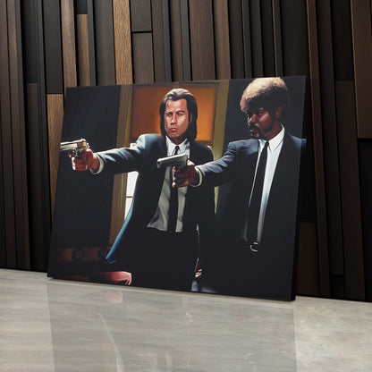 Pulp Fiction Gun Point Canvas Print | Cult Movie Wall Art