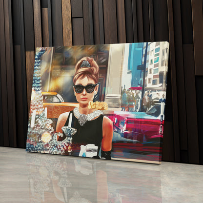 Breakfast at Tiffany’s Canvas Print | Audrey Hepburn Classic Wall Art