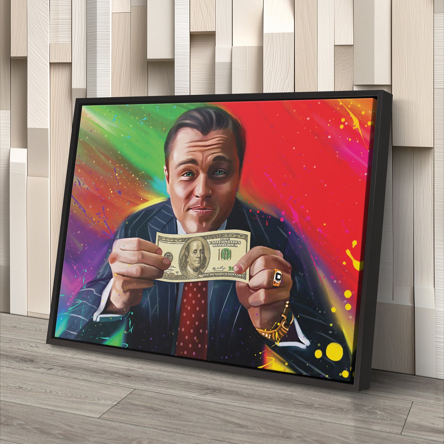 The Wolf of Wall Street 100 Dollar Bill Canvas Print | Money & Hustle Wall Art