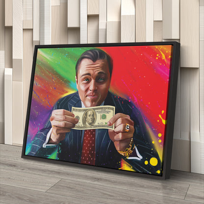 The Wolf of Wall Street 100 Dollar Bill Canvas Print | Money & Hustle Wall Art