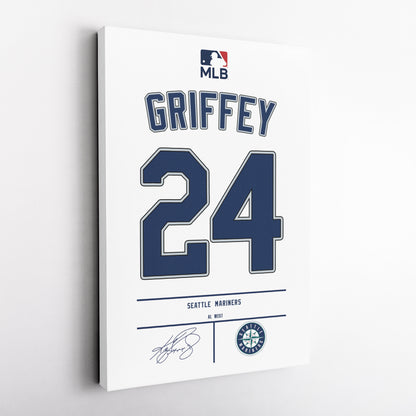 Ken Griffey Jr. Mariners Jersey Canvas Print | Wall Art Decor