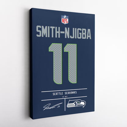 Jaxon Smith-Njigba Seattle Seahawks Jersey Canvas Wall Art