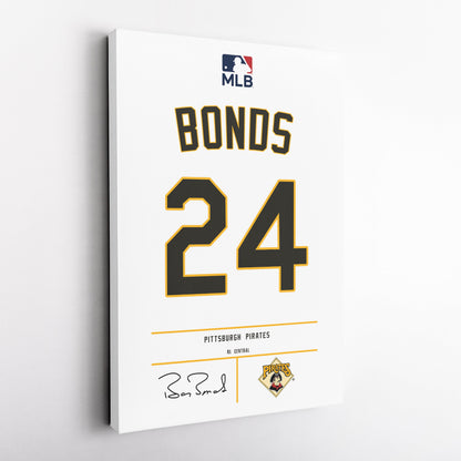 Barry Bonds Pirates Jersey Canvas Print | Wall Art Decor