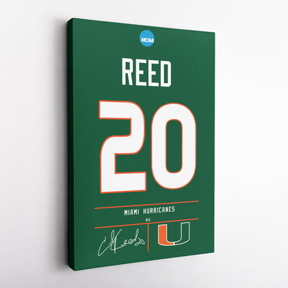 Ed Reed Hurricanes Jersey Canvas Print | Wall Art Decor