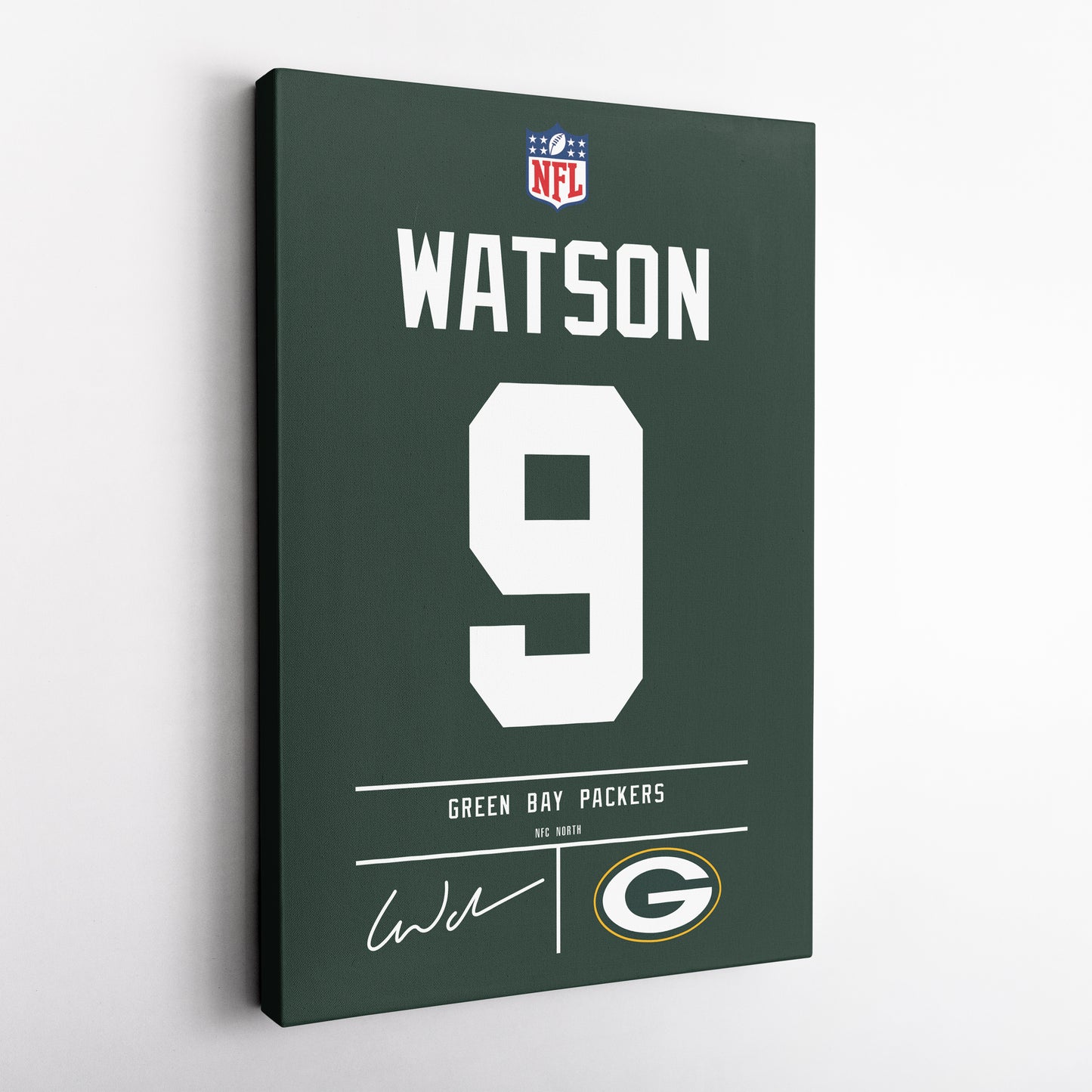 Christian Watson Packers Jersey Canvas Print | Wall Art Decor
