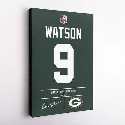 Christian Watson Packers Jersey Canvas Print | Wall Art Decor
