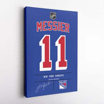 Mark Messier Rangers Jersey Canvas Print | Wall Art Decor