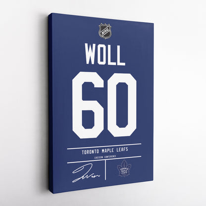 Joseph Woll Maple Leafs Jersey Canvas Print | Wall Art Decor