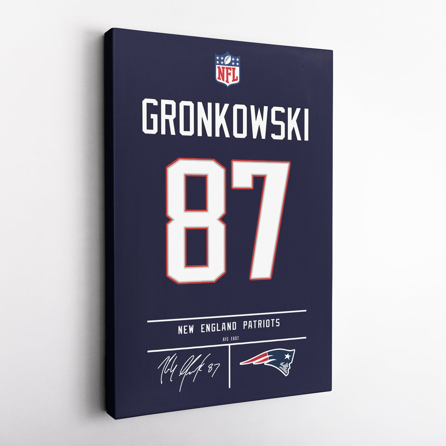 Rob Gronkowski Patriots Jersey Canvas Print | Wall Art Decor