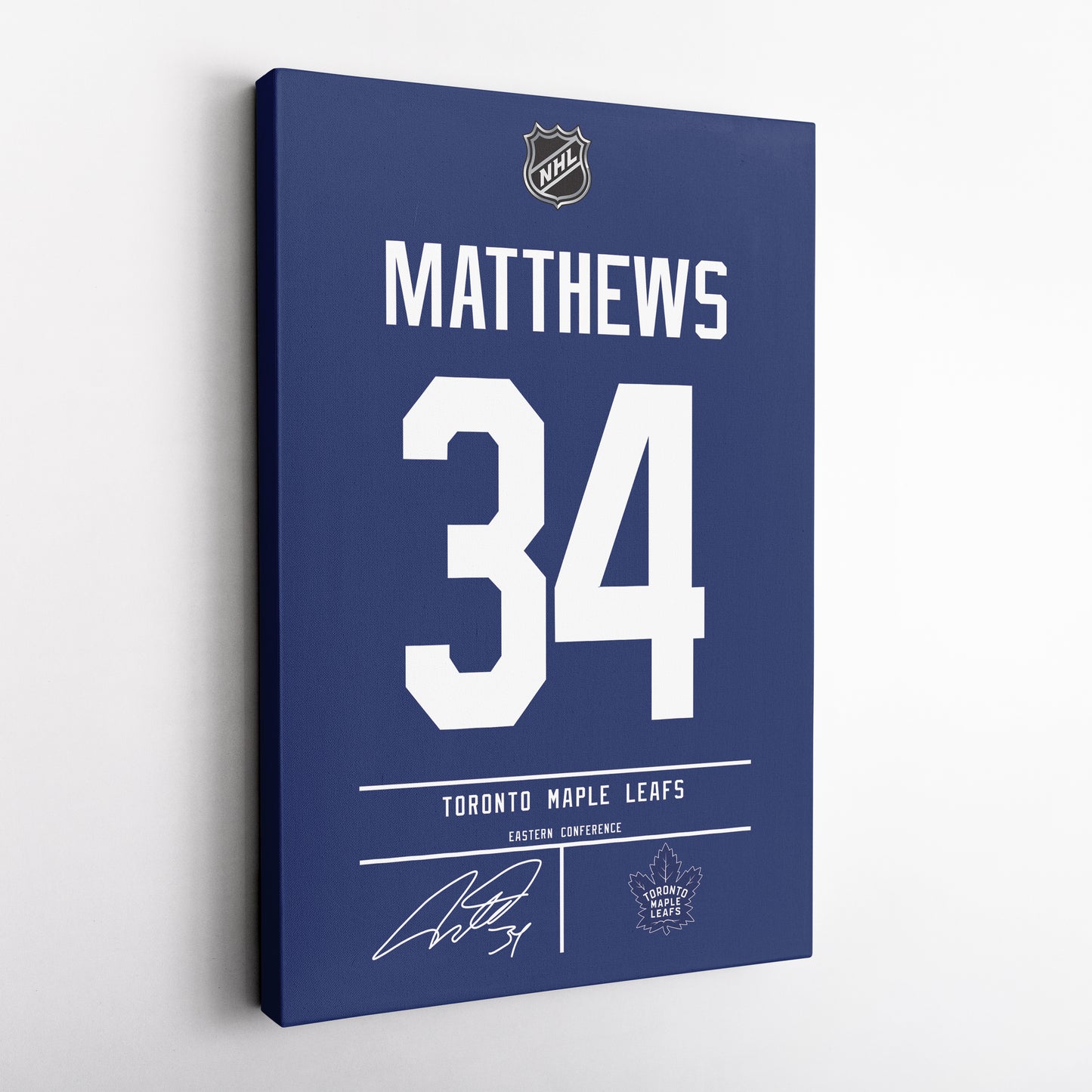Auston Matthews Maple Leafs Jersey Canvas Print | Wall Art Decor