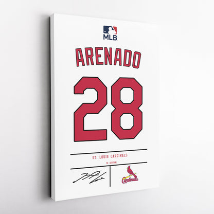 Nolan Arenado Cardinals Jersey Canvas Print | Wall Art Decor