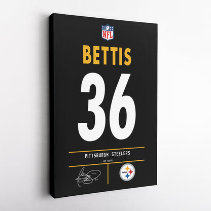 Jerome Bettis Steelers Jersey Canvas Print | Wall Art Decor