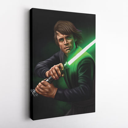 Luke Skywalker Canvas Print | Star Wars Jedi Knight Wall Art
