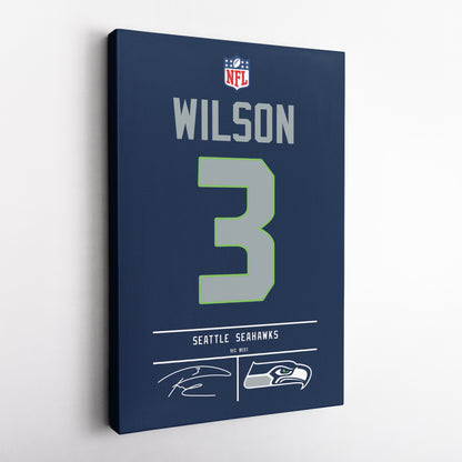 Russell Wilson Seahawks Jersey Canvas Print | Wall Art Decor