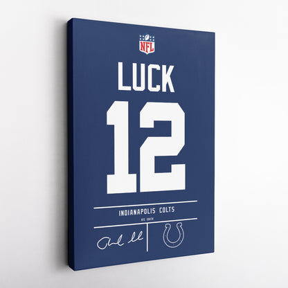 Andrew Luck Colts Jersey Canvas Print | Wall Art Decor