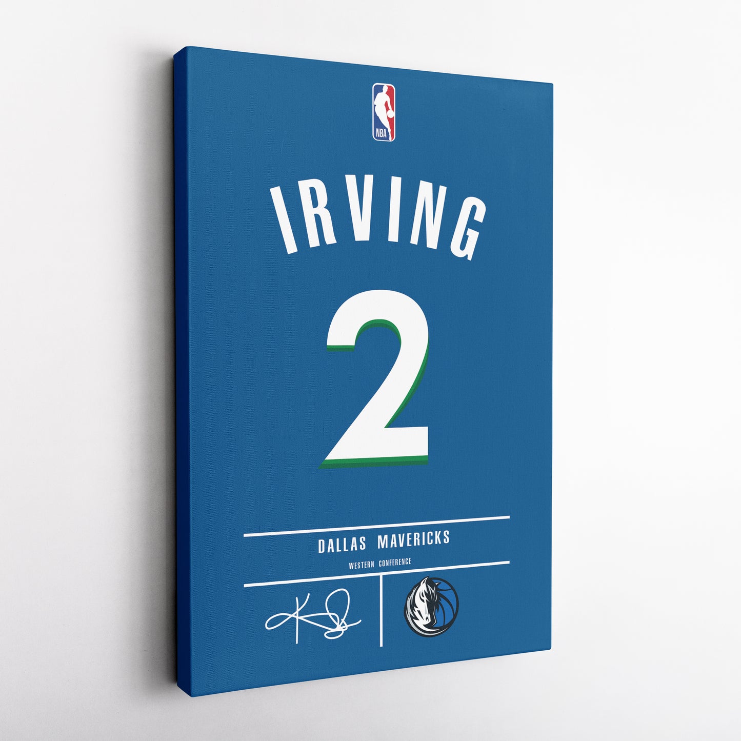 Kyrie Irving Mavericks Jersey Canvas Print | Wall Art Decor