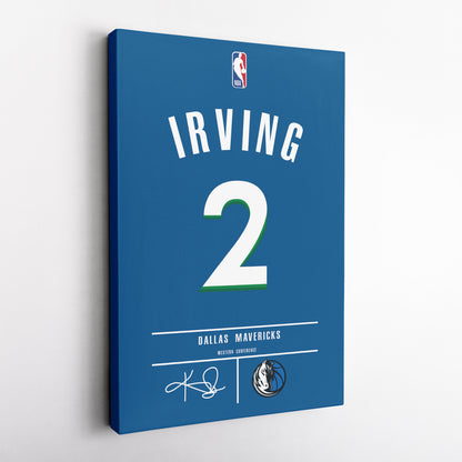 Kyrie Irving Mavericks Jersey Canvas Print | Wall Art Decor