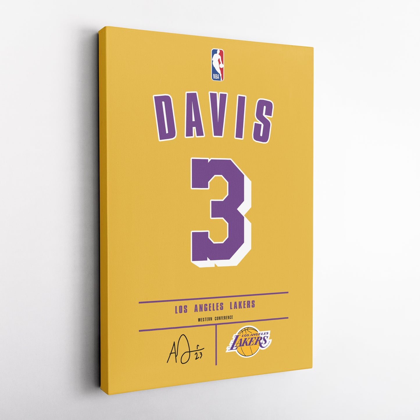 Anthony Davis Lakers Jersey Canvas Print | Wall Art Decor