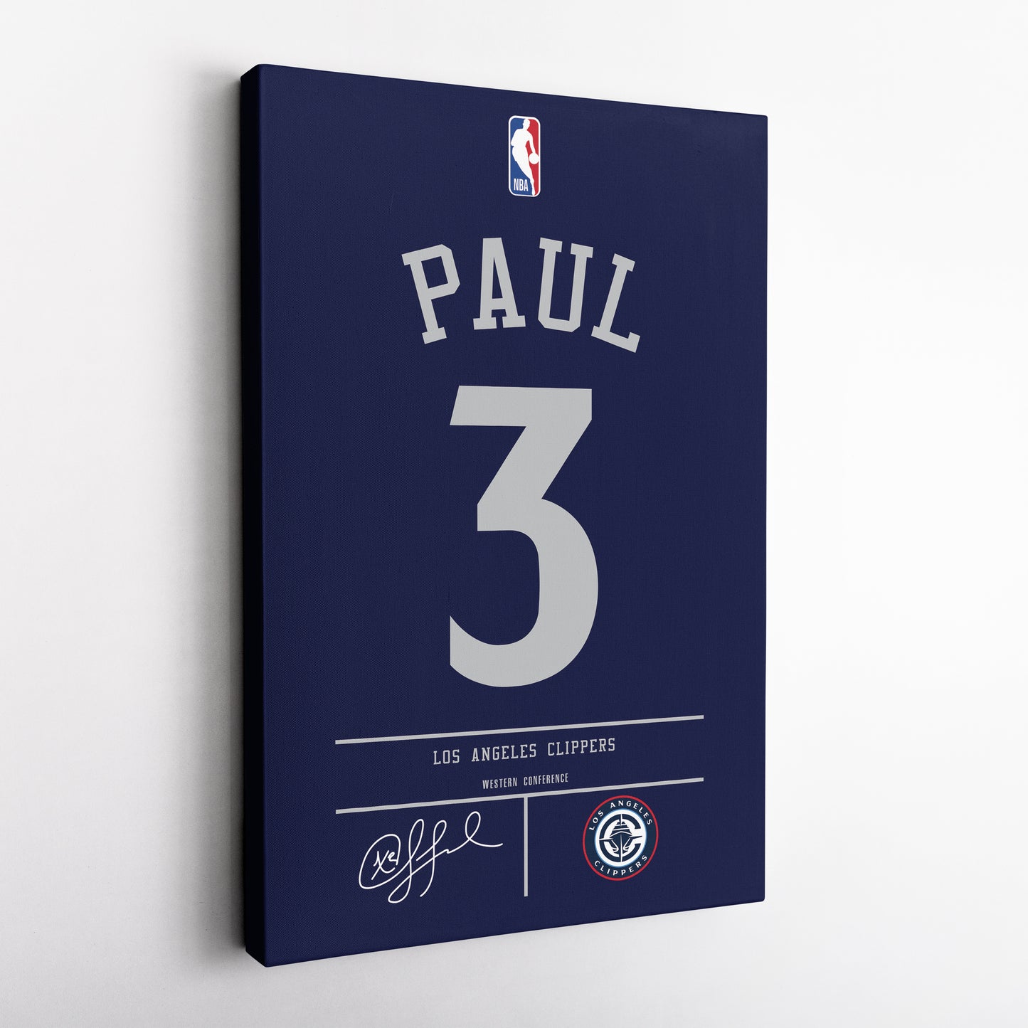 Chris Paul  Los Angeles Clippers Jersey Canvas Wall Art