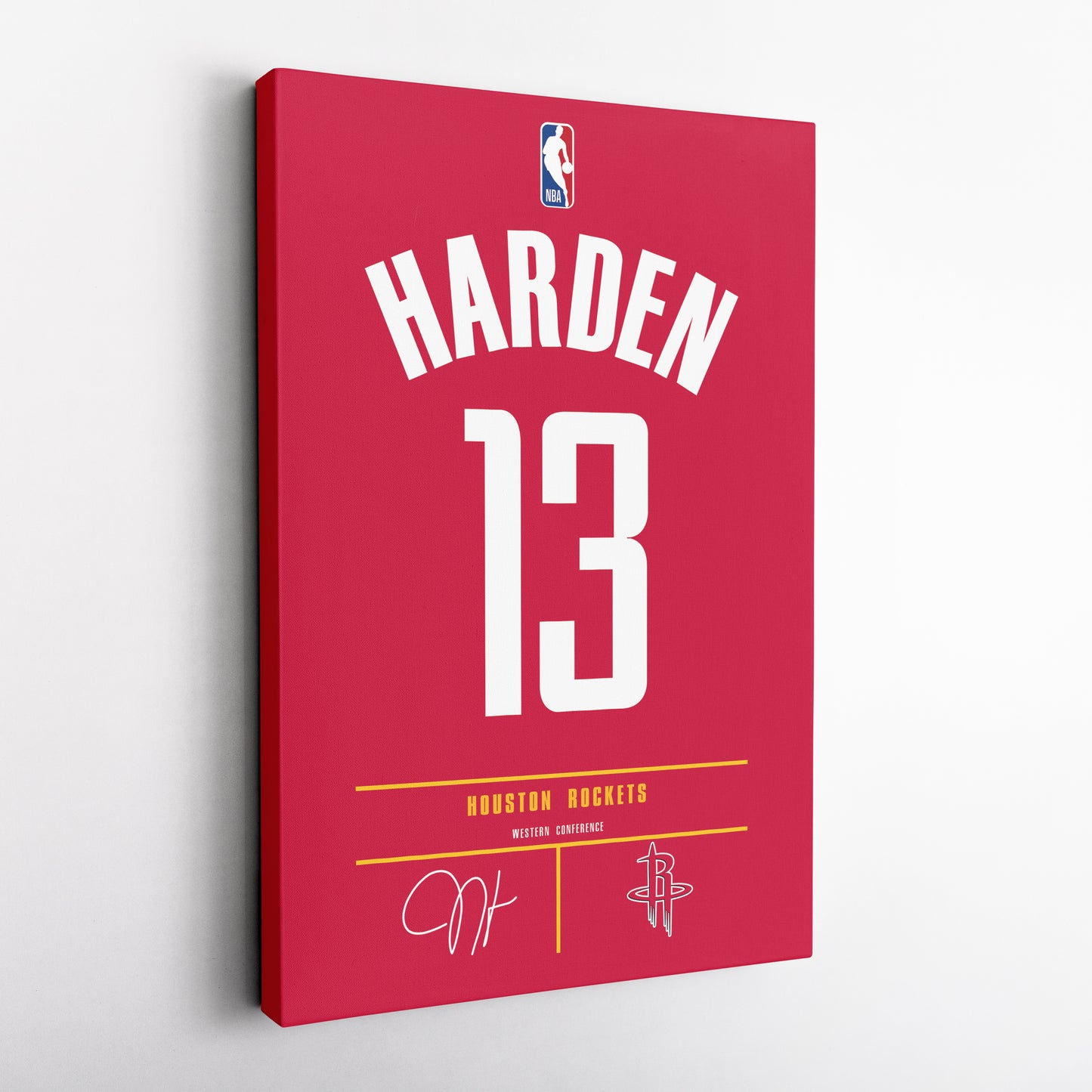 James Harden Houston Rockets Jersey Canvas Wall Art