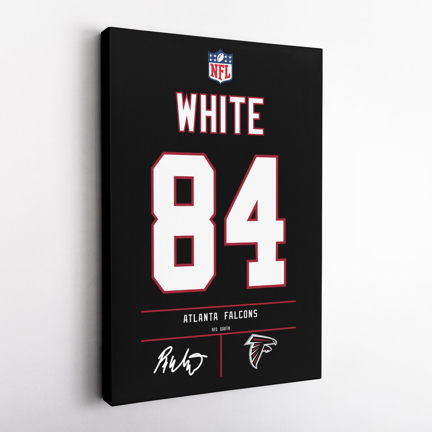 Roddy White Atlanta Falcons Jersey Canvas Wall Art