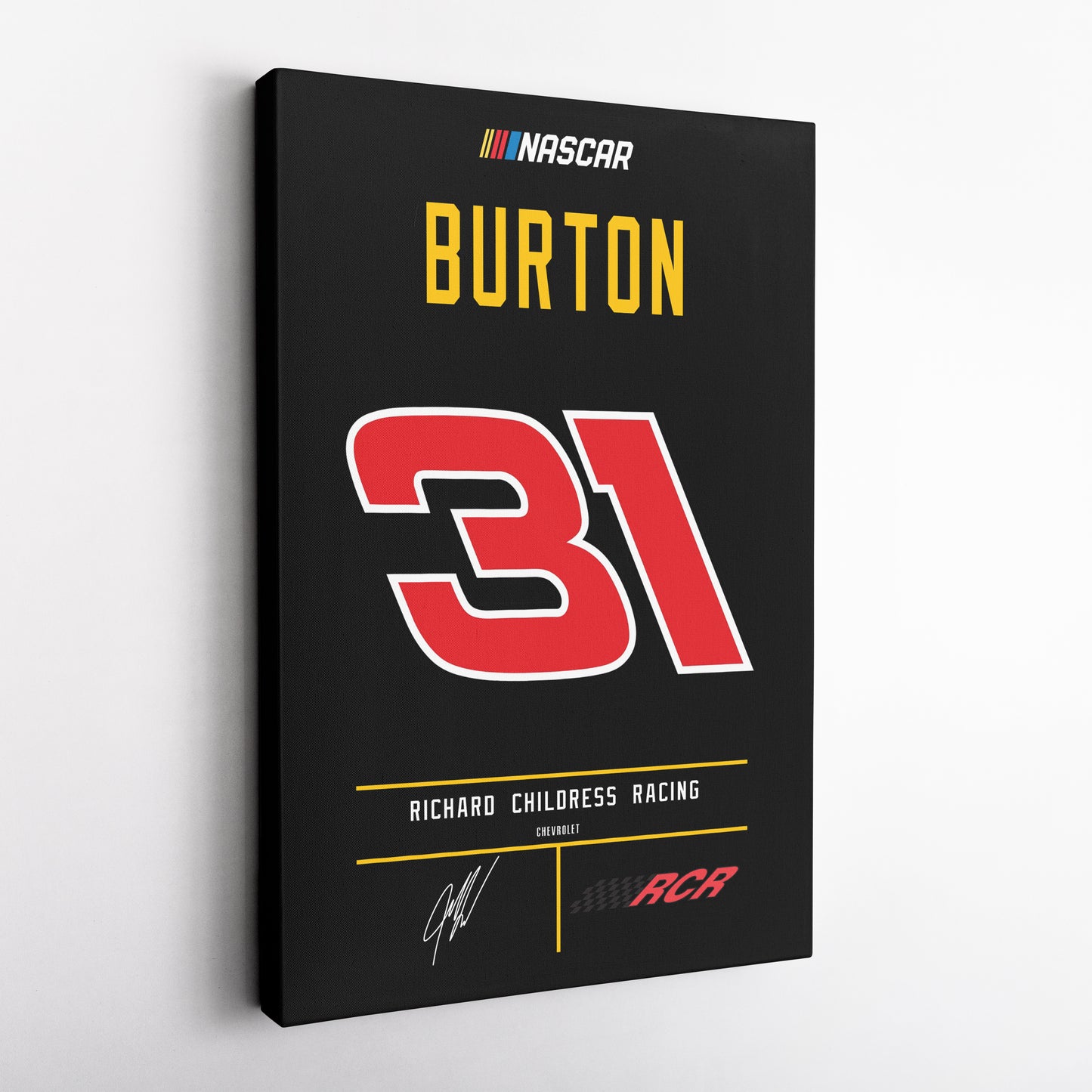 Jeff Burton Richard Childress Racing Jersey Canvas Print | Wall Art Decor