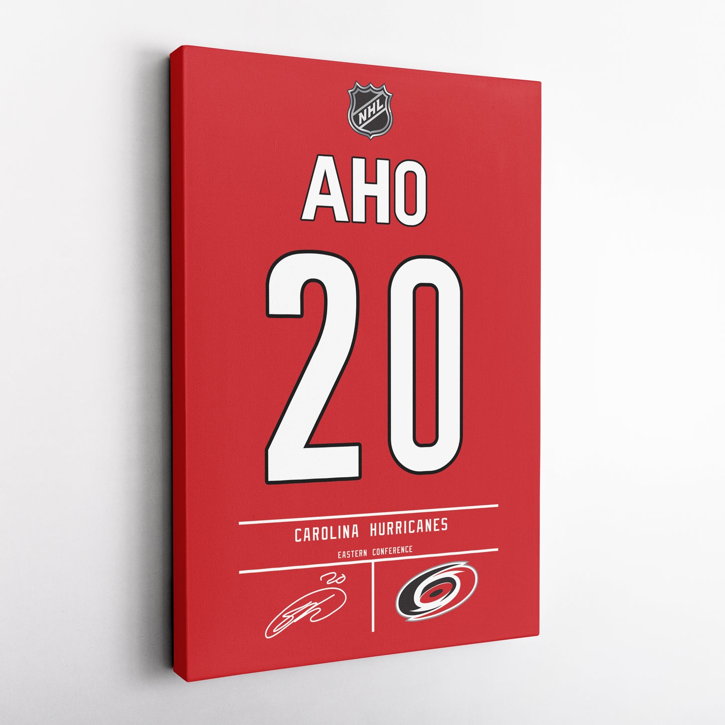 Sebastian Aho Hurricanes Jersey Canvas Print | Wall Art Decor