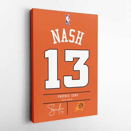 Steve Nash Suns Jersey Canvas Print | Wall Art Decor