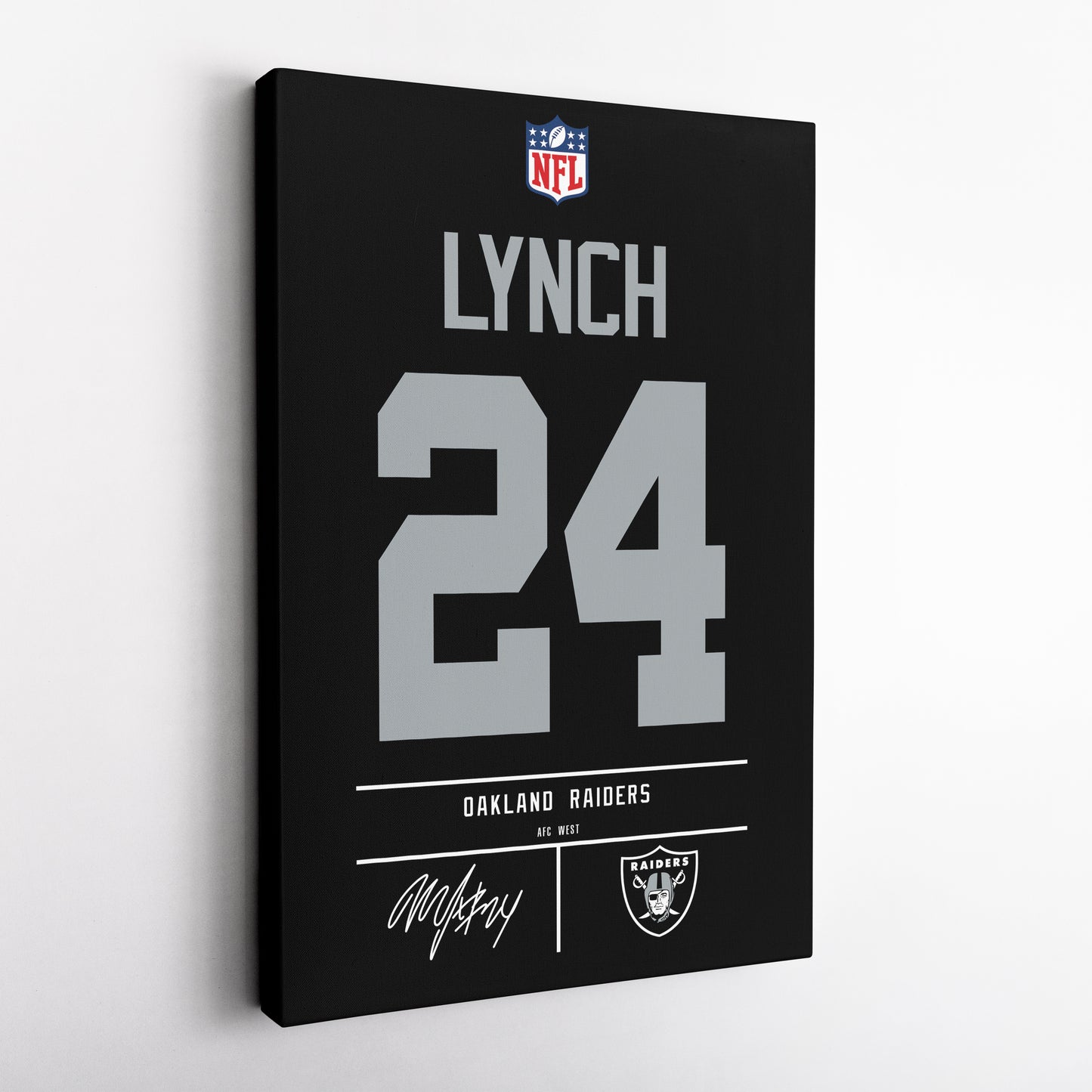 Marshawn Lynch Oakland Raiders Jersey Canvas Wall Art